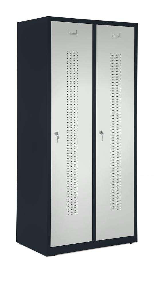 Garderobenspinde SYSTEM SP1 bodenstehend | Lichtgrau RAL 7035 | Bodenstehend | 400 | Zylinderschloss