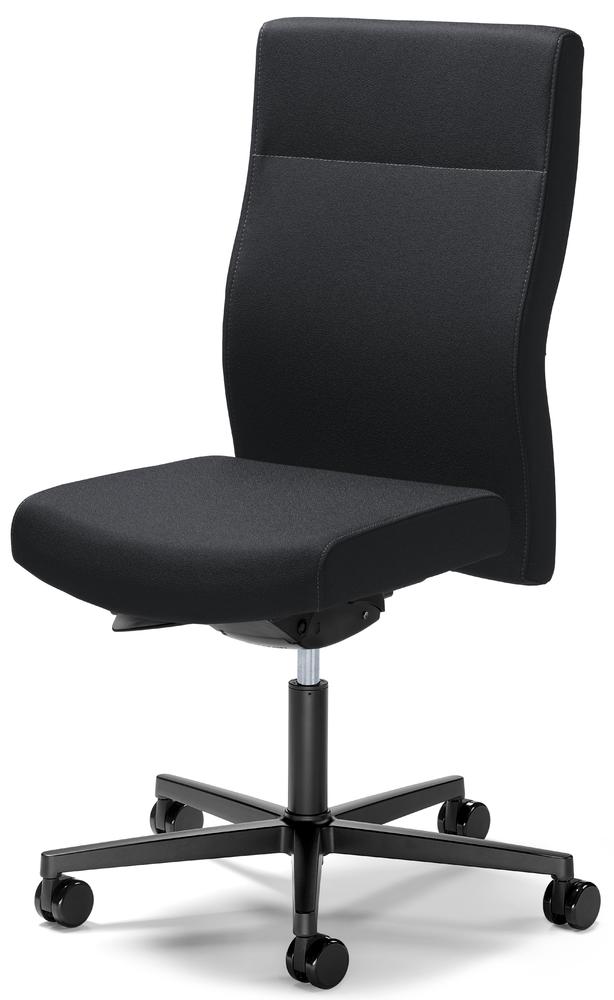 Bürostuhl winSIT ohne Armlehnen | Schwarz | Schwarz | ohne Kopfstütze