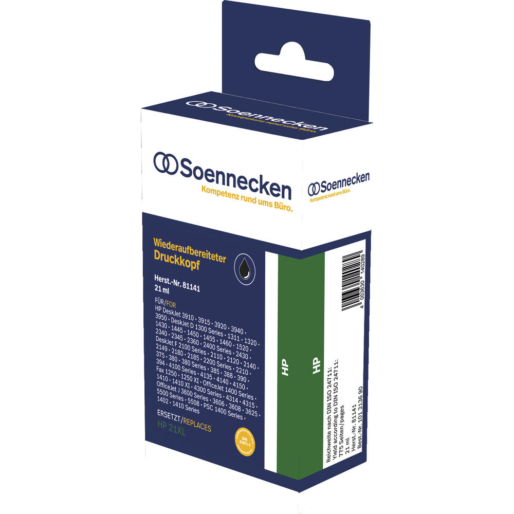 Soennecken Tintenpatrone 81141 wie HP C9351CE 21XL