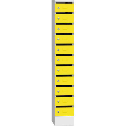 Postverteilerschrank mit 11 Fächern | Verkehrsgelb RAL 1023 | 300