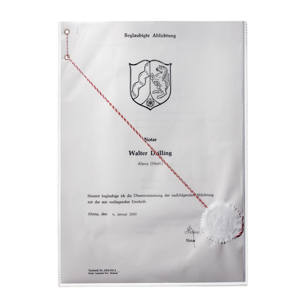 DURABLE Ausweishülle 213119 210x297mm Polypropylen