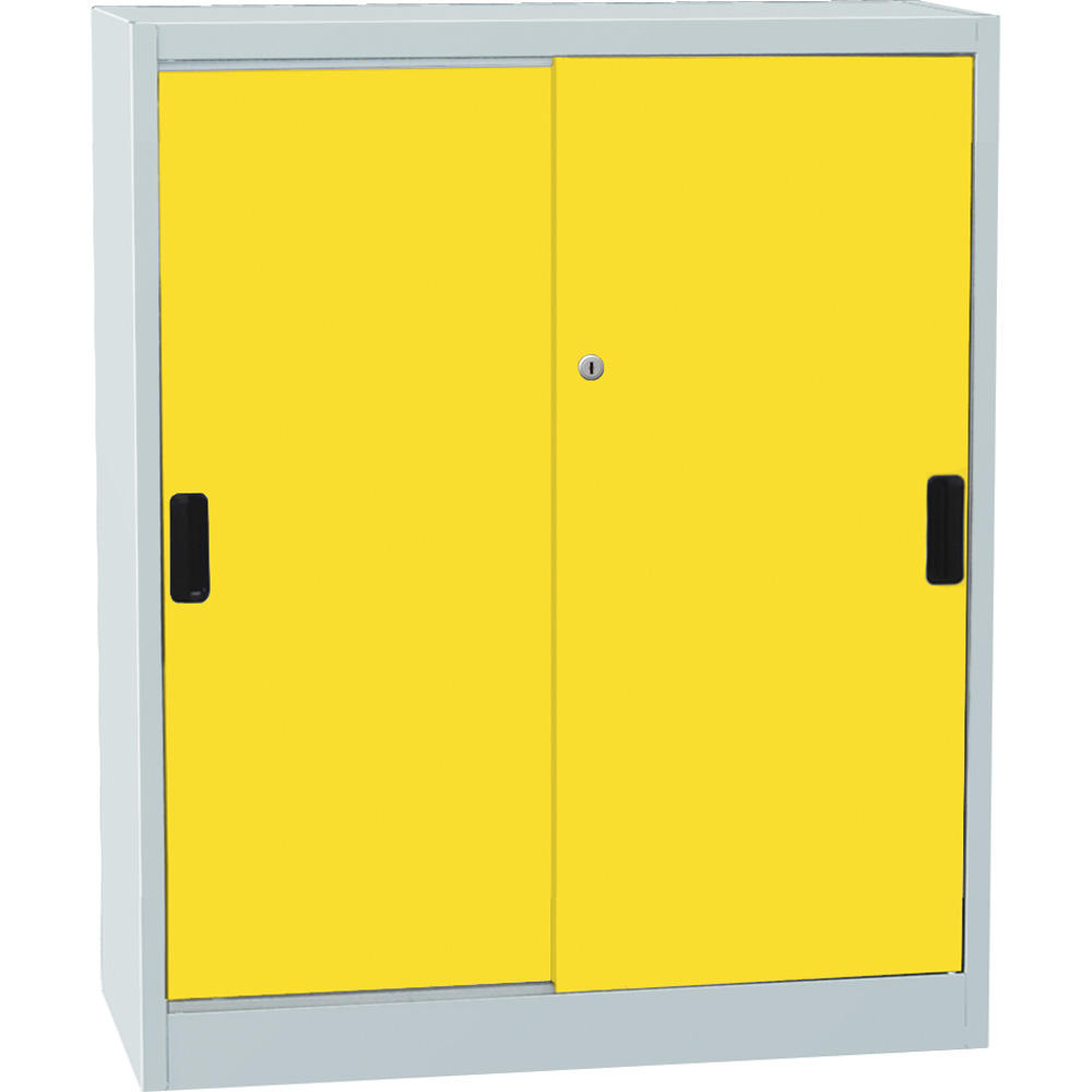 Werkstatt-Schiebetürenschrank DELTA | Verkehrsgelb RAL 1023 | 950