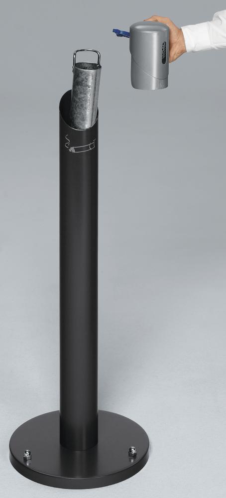 Ascher-Standsäule SG 105 | Schwarzgrau RAL 7021 | rund