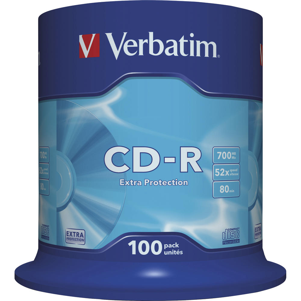 Verbatim CD-R 43411 52x 700MB 80Min. Spindel 100