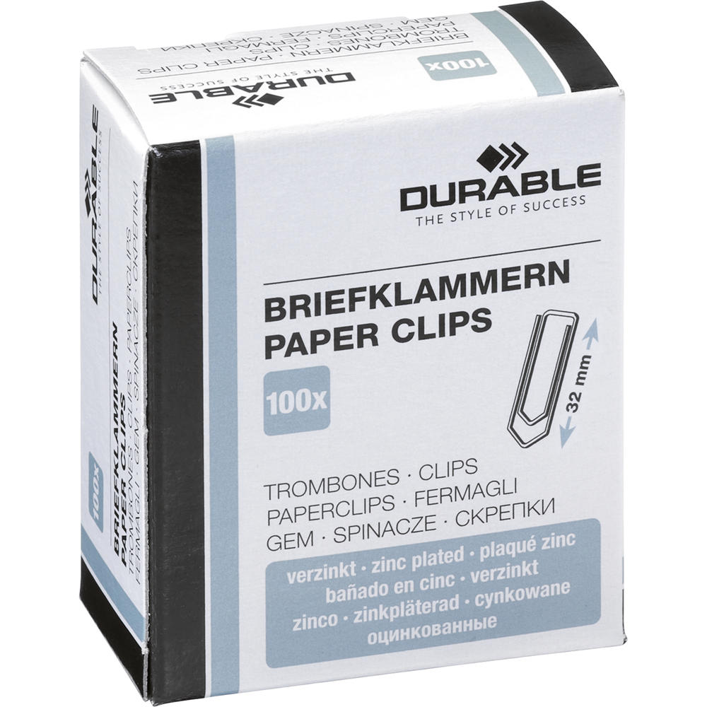 DURABLE Briefklammer 121025 32mm verzinkt 100