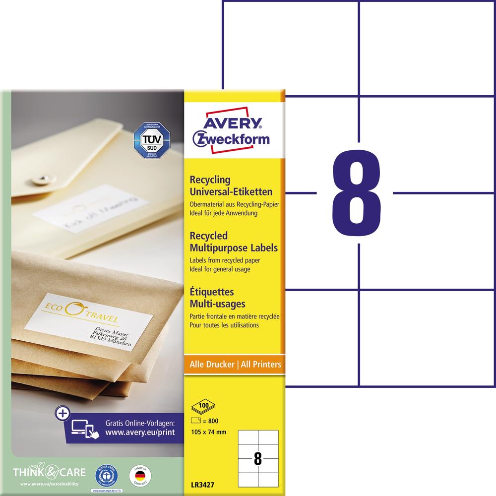 Avery Zweckform Etikett LR3427 RC 105x74mm 800St.