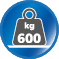 Belastbar bis 600 kg Belastbar bis 600 kg