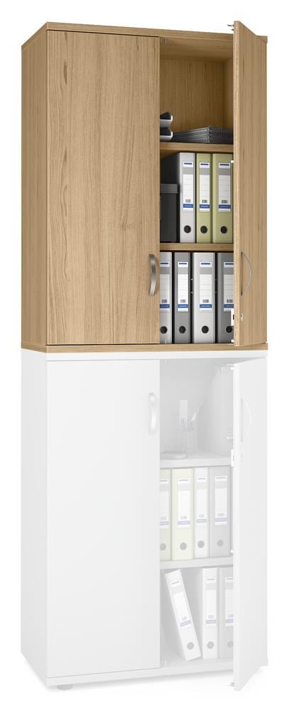Flügeltüren-Aufsatzschrank PROFI MODUL | Eiche hell | 800 | 1110 mm (3 OH)