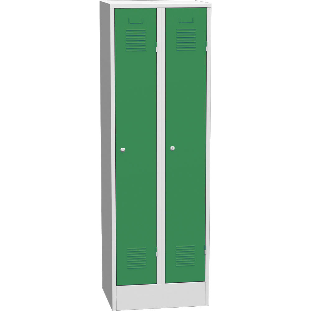 Garderoben-Stahlspind Delta PROTECT | Verkehrsgrün RAL 6024 | 300 | Drehriegelverschluss