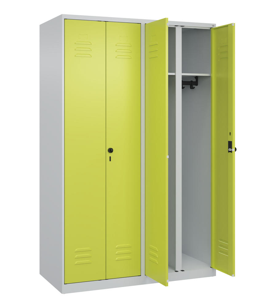 Arbeitsstättenspind CLASSIC PLUS, bodenstehend | Clowngrün RAL 1108060 | Bodenstehend | Lichtgrau RAL 7035 | 300 | 4