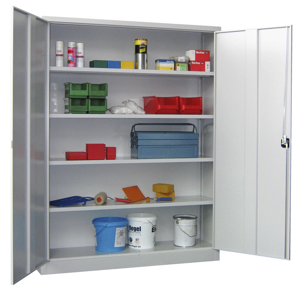 Material-Stahlschrank | Lichtgrau RAL 7035 | 1500 | 500 | Lichtgrau RAL 7035