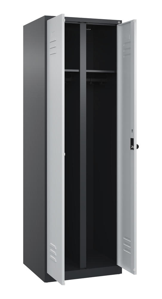 Arbeitsstättenspind CLASSIC PLUS, bodenstehend | Lichtgrau RAL 7035 | Bodenstehend | Schwarzgrau RAL 7021 | 300 | 2