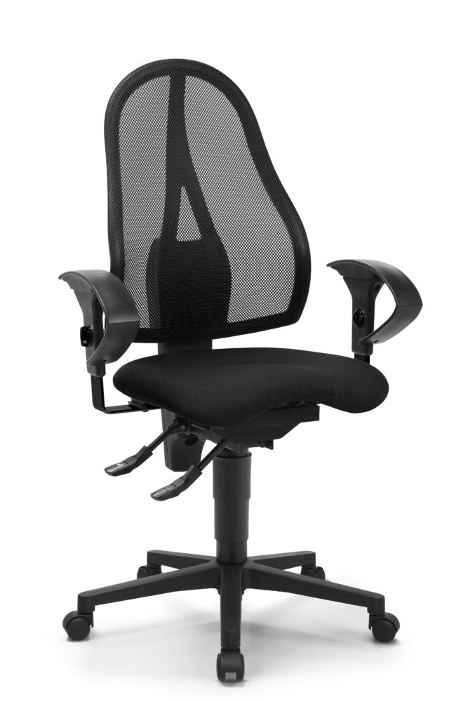Bürostuhl SITNESS 40 NET mit Armlehnen | Schwarz/Schwarz | Schwarz