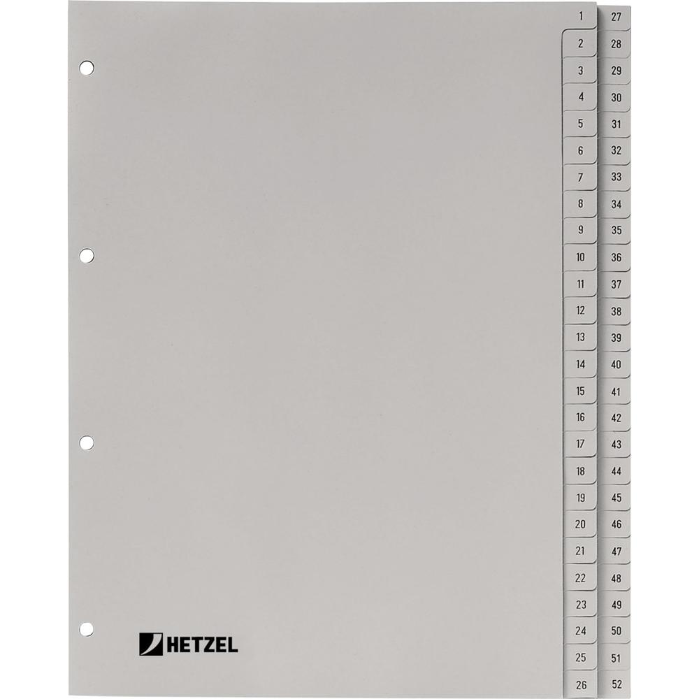Hetzel Register 721308 DIN A4 1-52 52-teilig PP