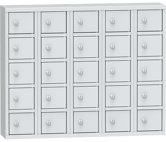 Wertfachschrank mit 25 Fächern | Lichtgrau RAL 7035