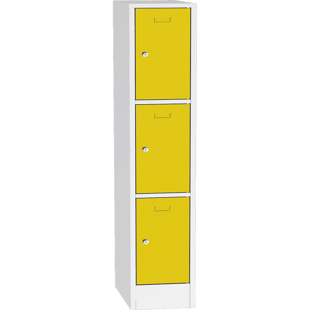 Schließfach-Stahlschrank SYSTEM SP1 COLOR | Verkehrsgelb RAL 1023 | 400 | Zylinderschloss
