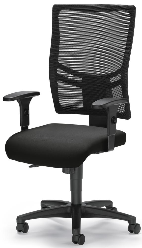 Bürostuhl COMFORT R NET BIG mit Armlehnen | Schwarz/Anthrazit | verstellbare Armlehnen