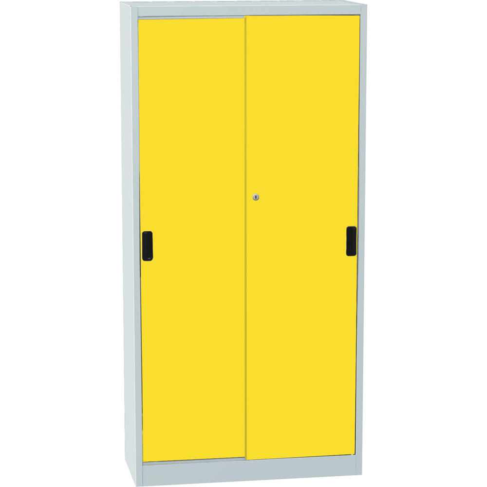 Werkstatt-Schiebetürenschrank DELTA | Verkehrsgelb RAL 1023 | 950