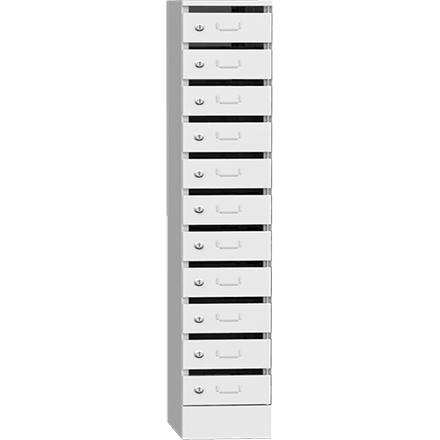 Postverteilerschrank mit 11 Fächern | Lichtgrau RAL 7035 | 400