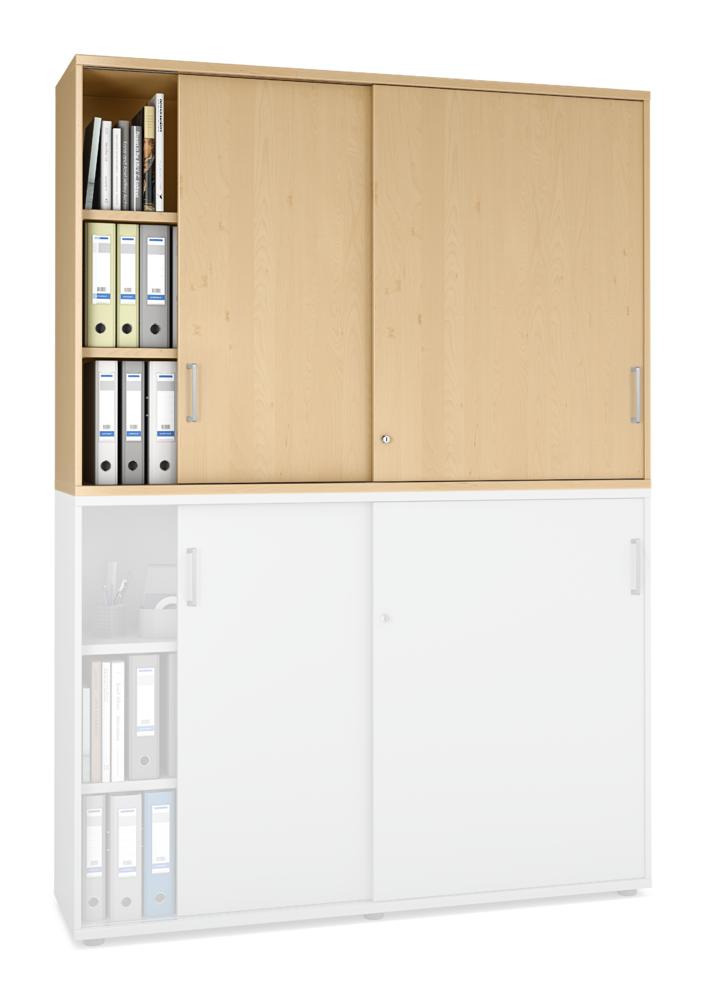 Schiebetüren-Aufsatzschrank MULTI MODUL-PRO | Buchedekor | 1600 | 1110 mm (3 OH)