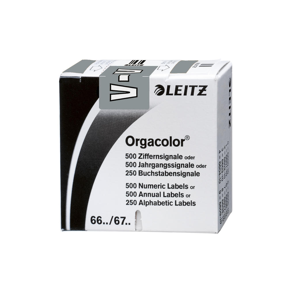 Leitz Buchstabensignal Orgacolor 66311000 V grau
