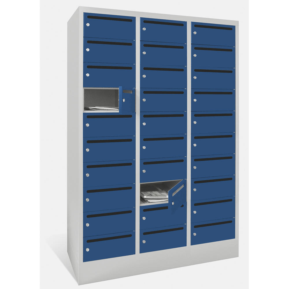 Postverteilerschrank | Enzianblau RAL 5010 | 300 | 30