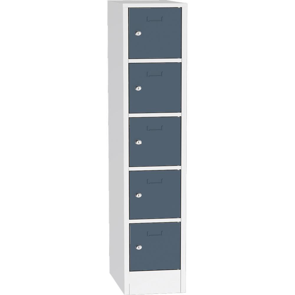 Schließfach-Stahlschrank SYSTEM SP1 COLOR | Blaugrau RAL 7031 | 400 | Drehriegelverschluss