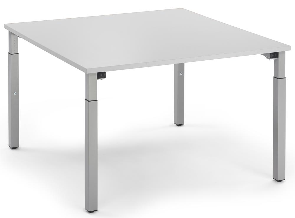 Konferenztisch System MODUL | Lichtgrau | 1200 | 1200 | Alusilber RAL 9006