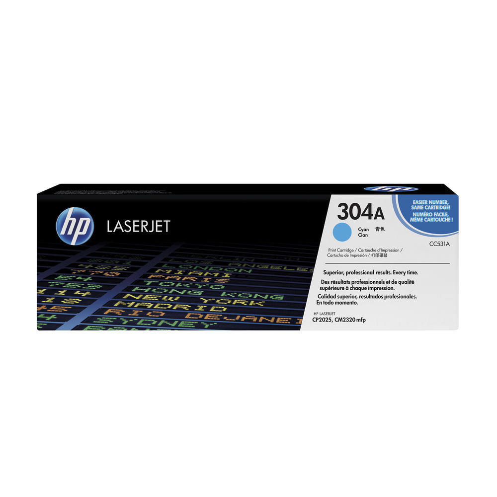 HP Toner CC531A 304A 2.800Seiten cyan