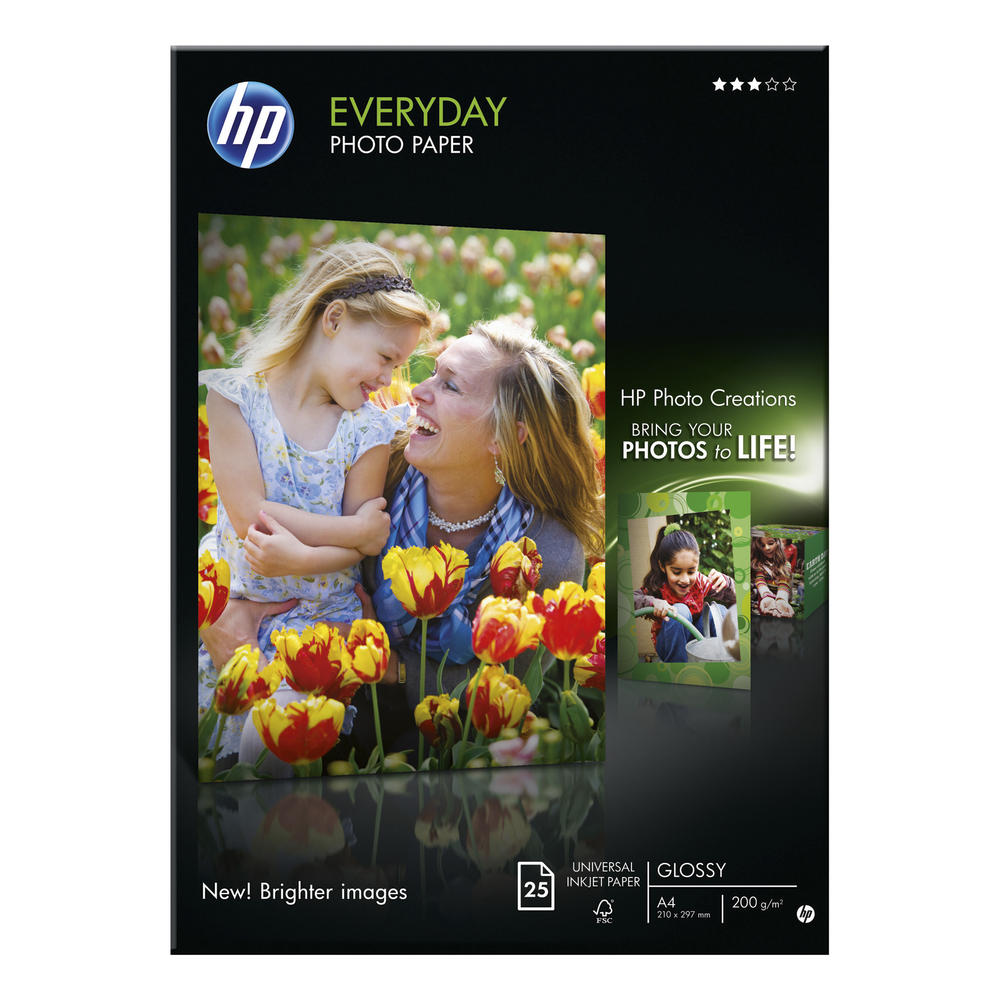 HP Fotopapier Everyday Q5451A DIN A4 200g weiß 25