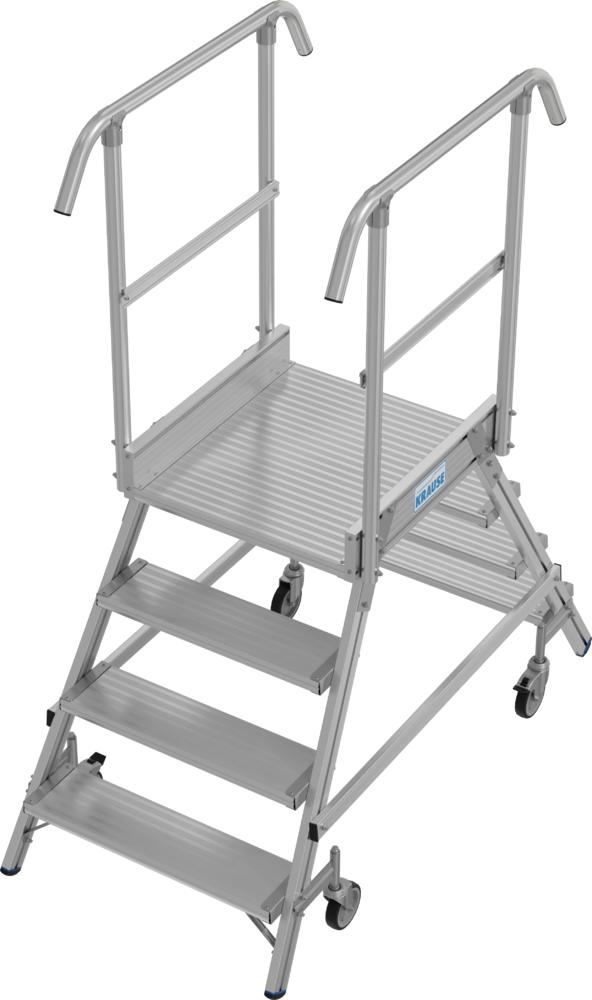 Podestleiter Stabilo Fahrbar Beids. 2x4 Stufen | Beidseitig | 2950
