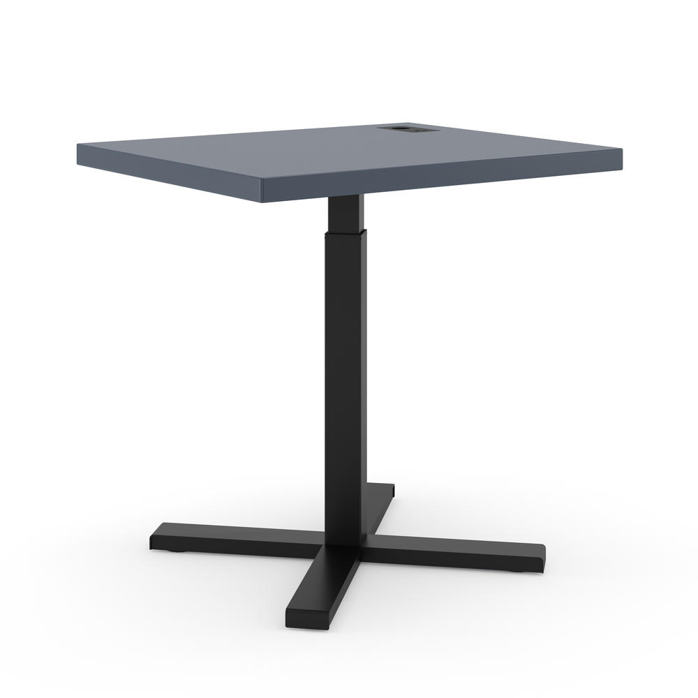 Höhenverstellbarer Schreibtisch Basic ELEMENTS | Blau | Schwarz