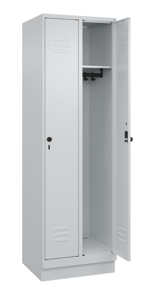 Garderoben-Stahlspind CLASSIC PLUS, mit Sockel | Lichtgrau RAL 7035 | mit Sockel | Lichtgrau RAL 7035 | 300 | 2