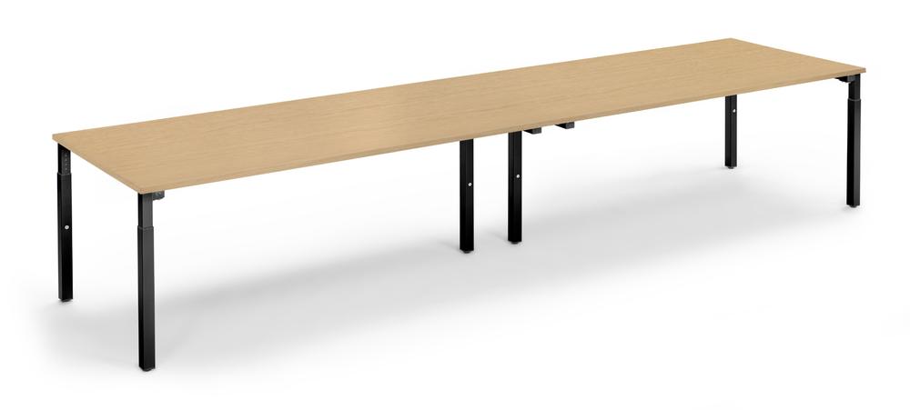 Konferenztisch System MODUL | Buchedekor | 4000 | 1000 | Tiefschwarz RAL 9005
