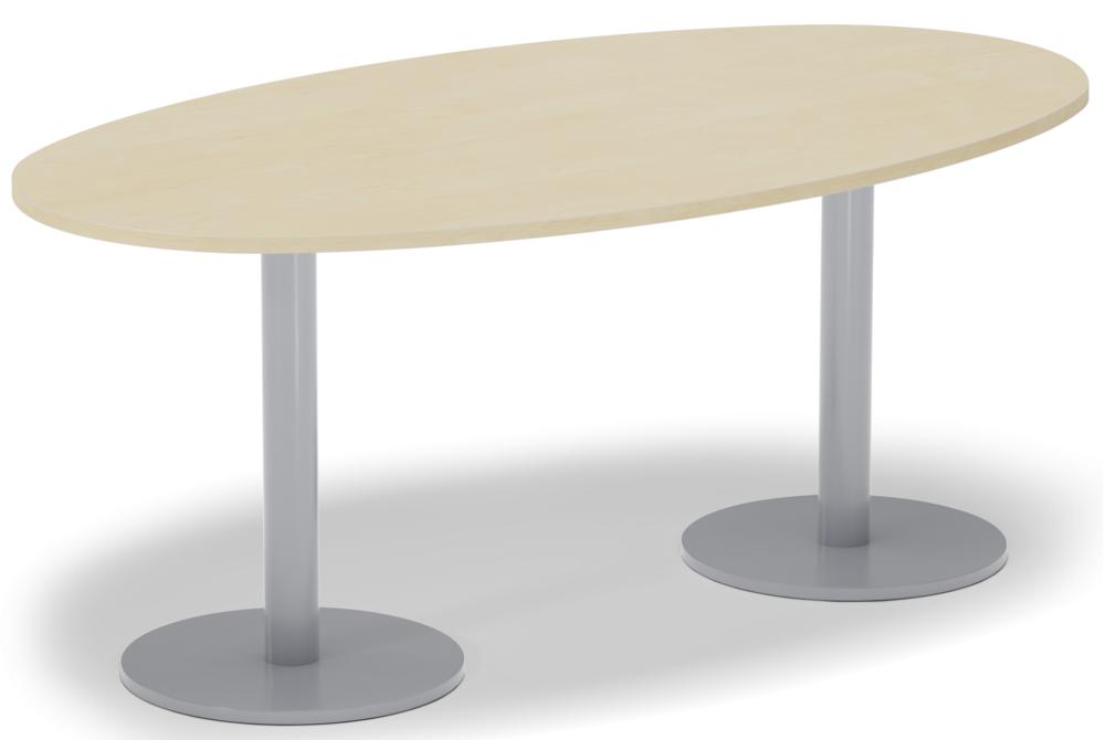 Konferenztisch MODUL | Ahorndekor | 1800 | Alusilber RAL 9006