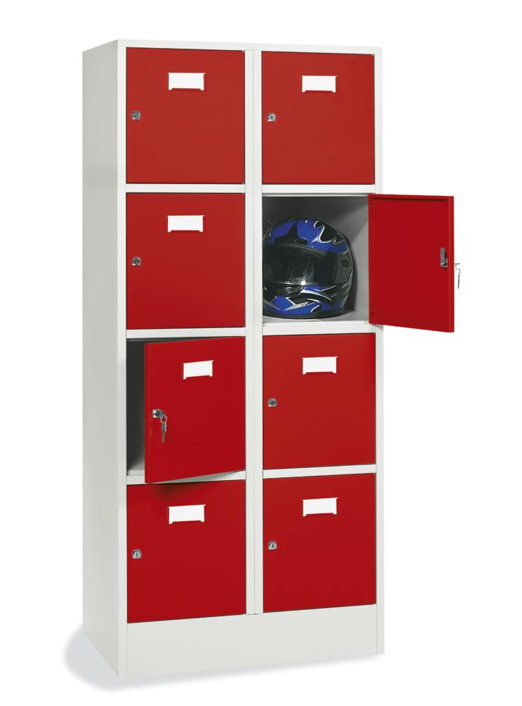 Schließfach-Stahlschrank SYSTEM SP1 COLOR | Feuerrot RAL 3000 | 400 | Zylinderschloss