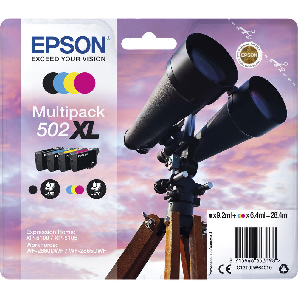Epson Tintenpatrone C13T02W64010 502XL sw/c/m/y 4