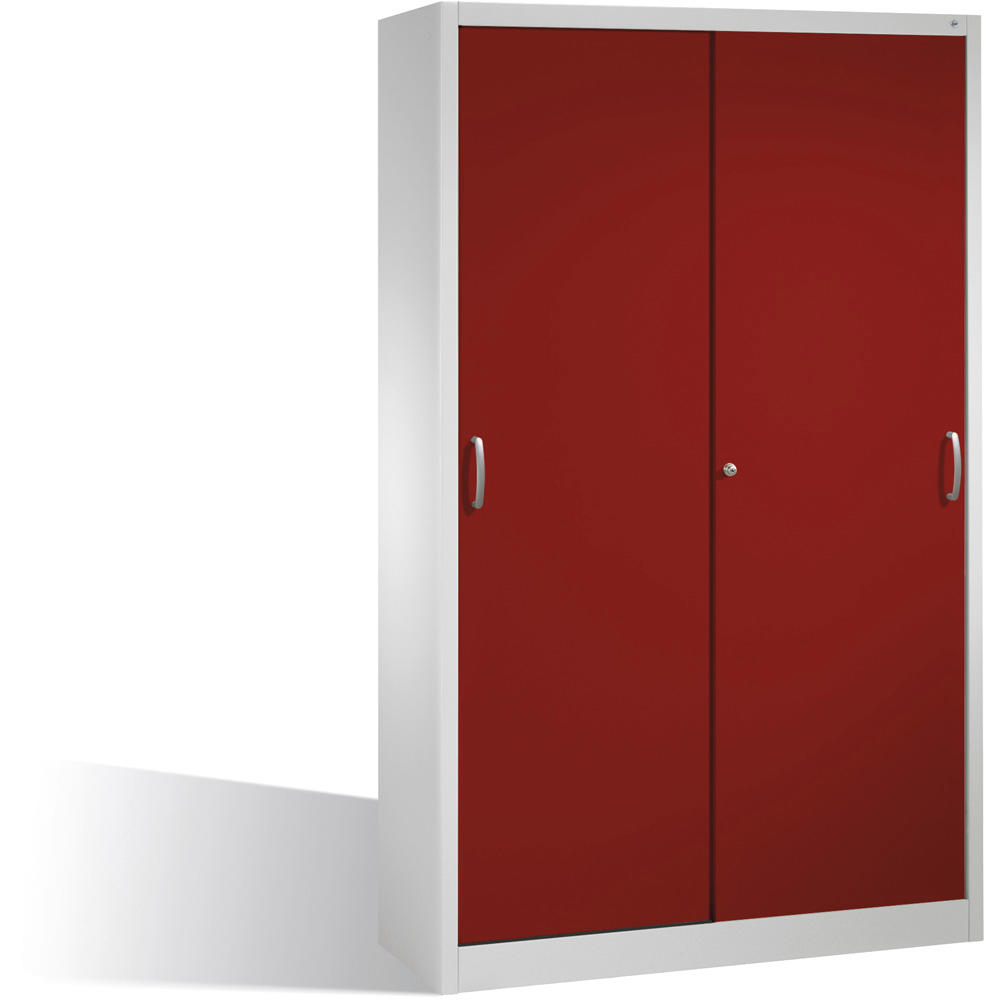 Schiebetürenschrank SYSTEM STB 100 | Rubinrot RAL 3003 | 1200 | 400