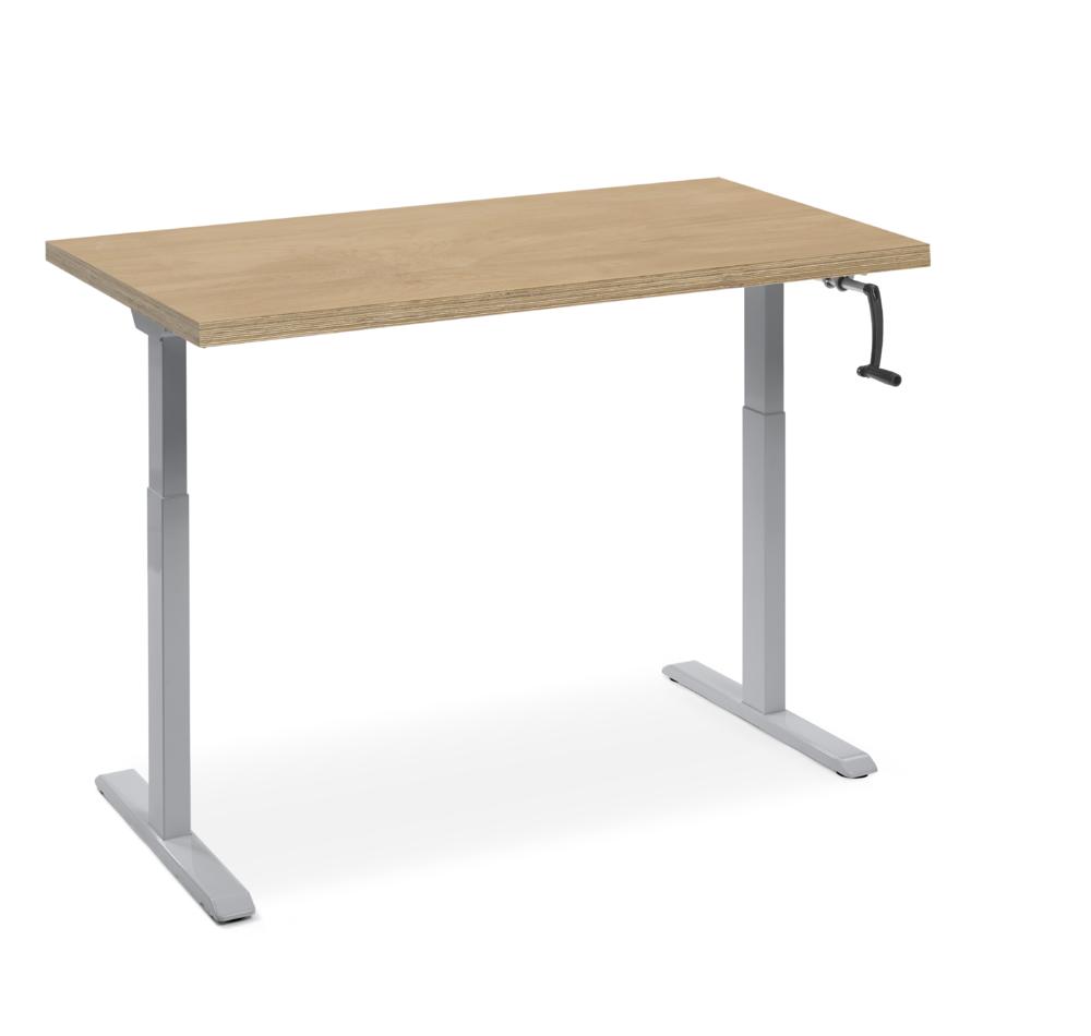 Arbeitstisch manuell höhenverstellbar Flex Modul K | 1500 | Buche-Multiplex-Platte | 40