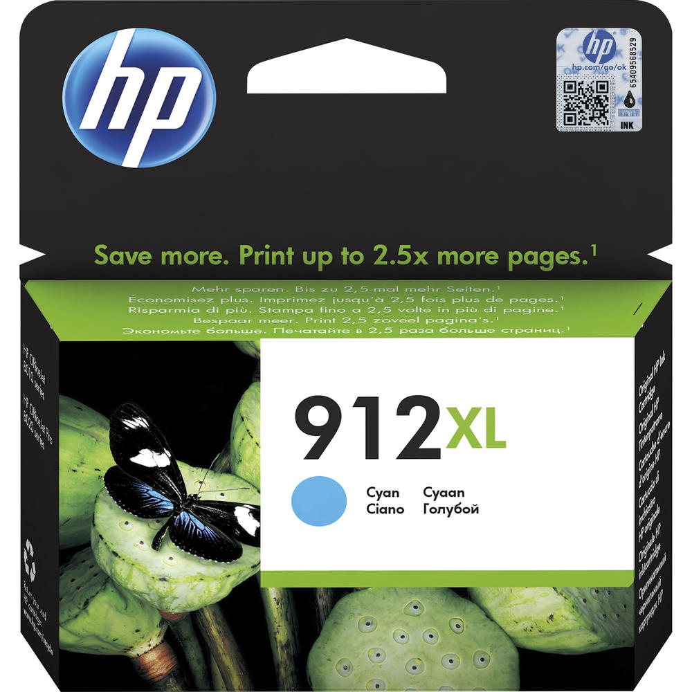 HP Tintenpatrone 3YL81AE 912XL 825Seiten cyan
