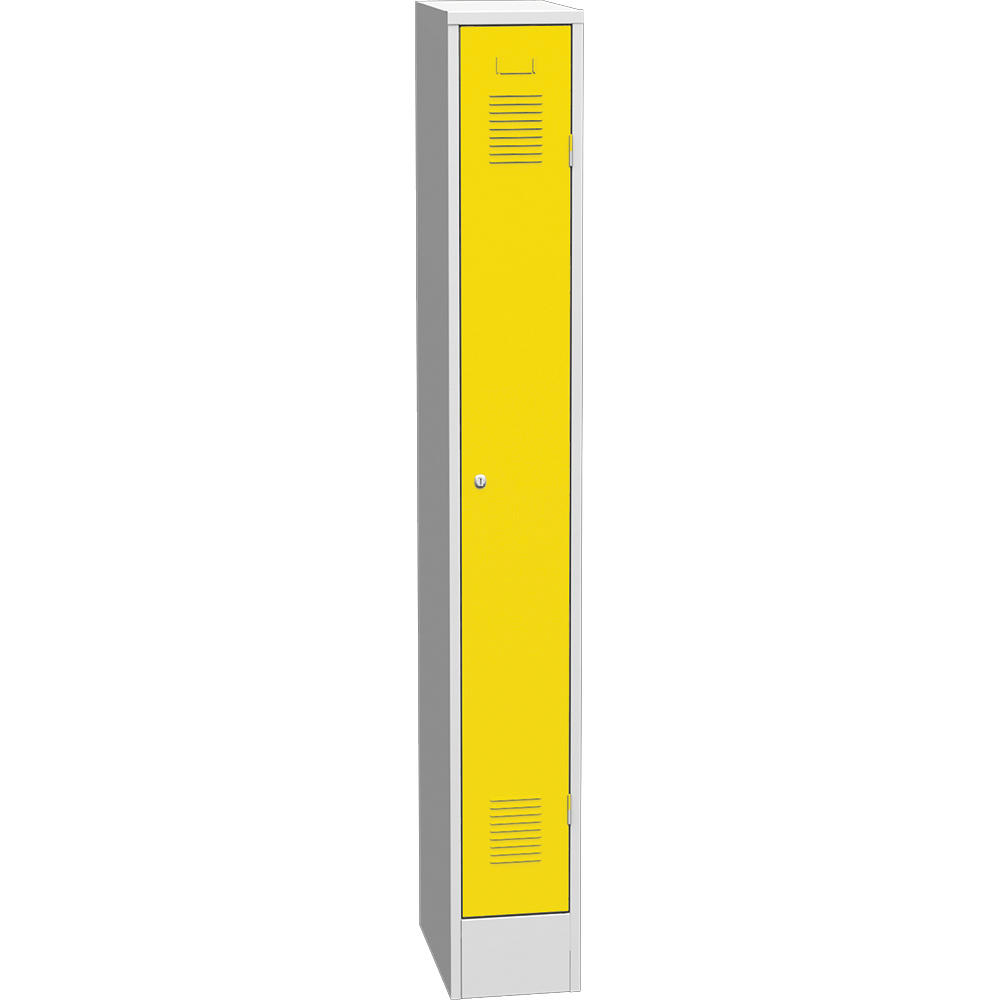Garderoben-Stahlspind Delta PROTECT | Verkehrsgelb RAL 1023 | 200 | Drehriegelverschluss
