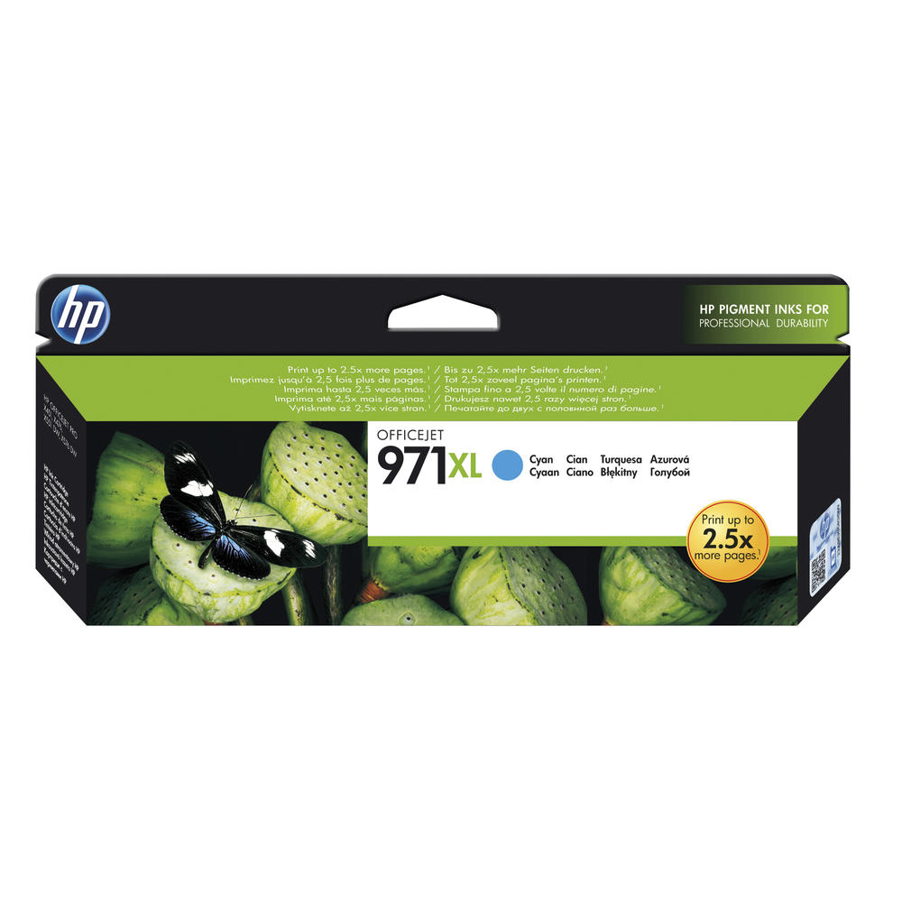HP Tintenpatrone CN626AE 971XL 6.600Seiten cyan