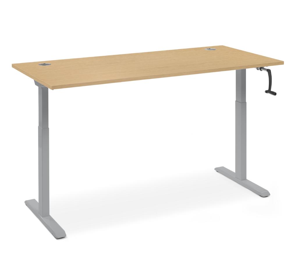Schreibtisch manuell höhenverstellbar Flex Modul K | Buchedekor | 2000