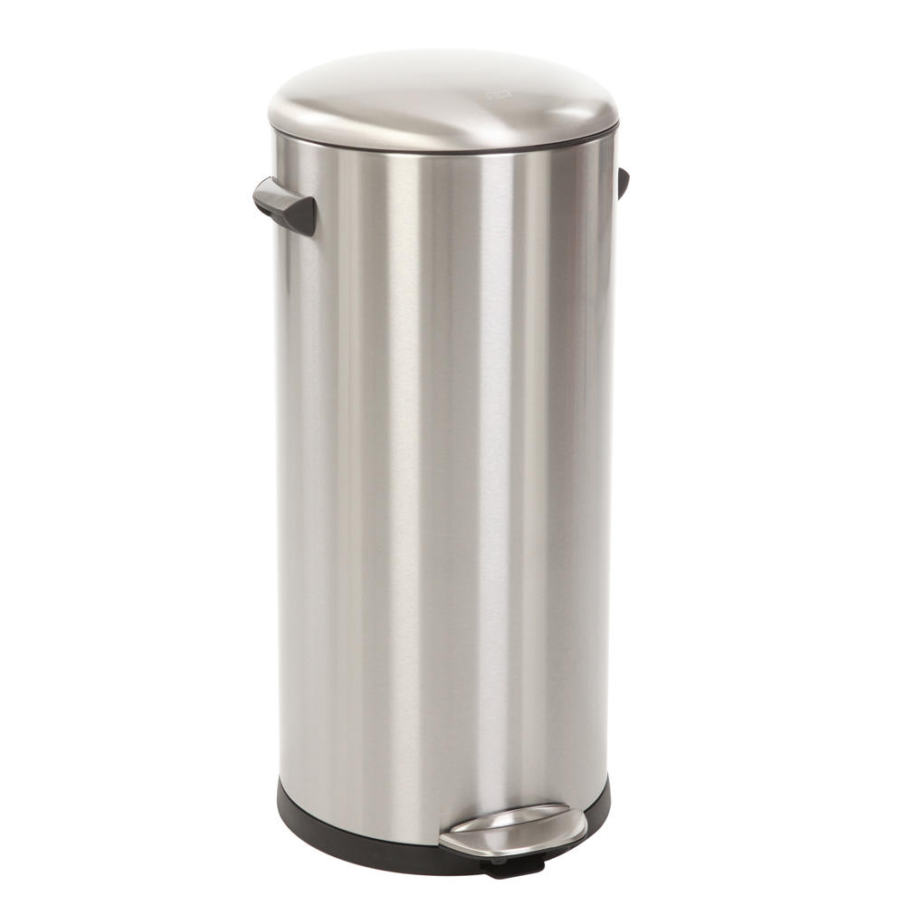 Retro Tretabfallsammler, 30 Liter | Edelstahl, matt | 30,00