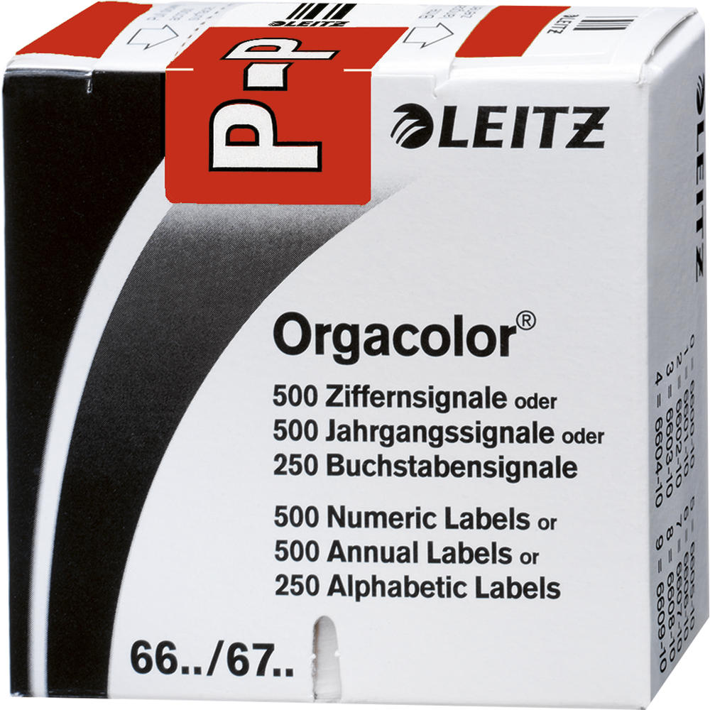 Leitz Buchstabensignal Orgacolor 66251000 P rot