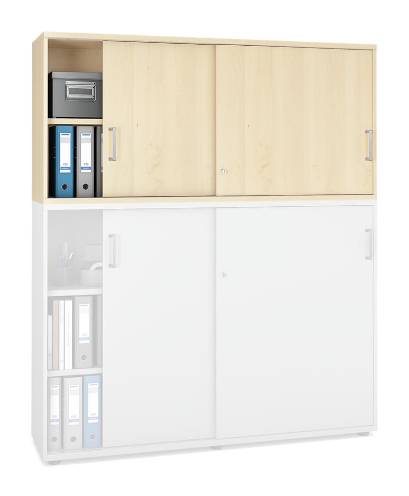 Schiebetüren-Aufsatzschrank MULTI MODUL-PRO | Ahorndekor | 1600 | 750 mm (2 OH)