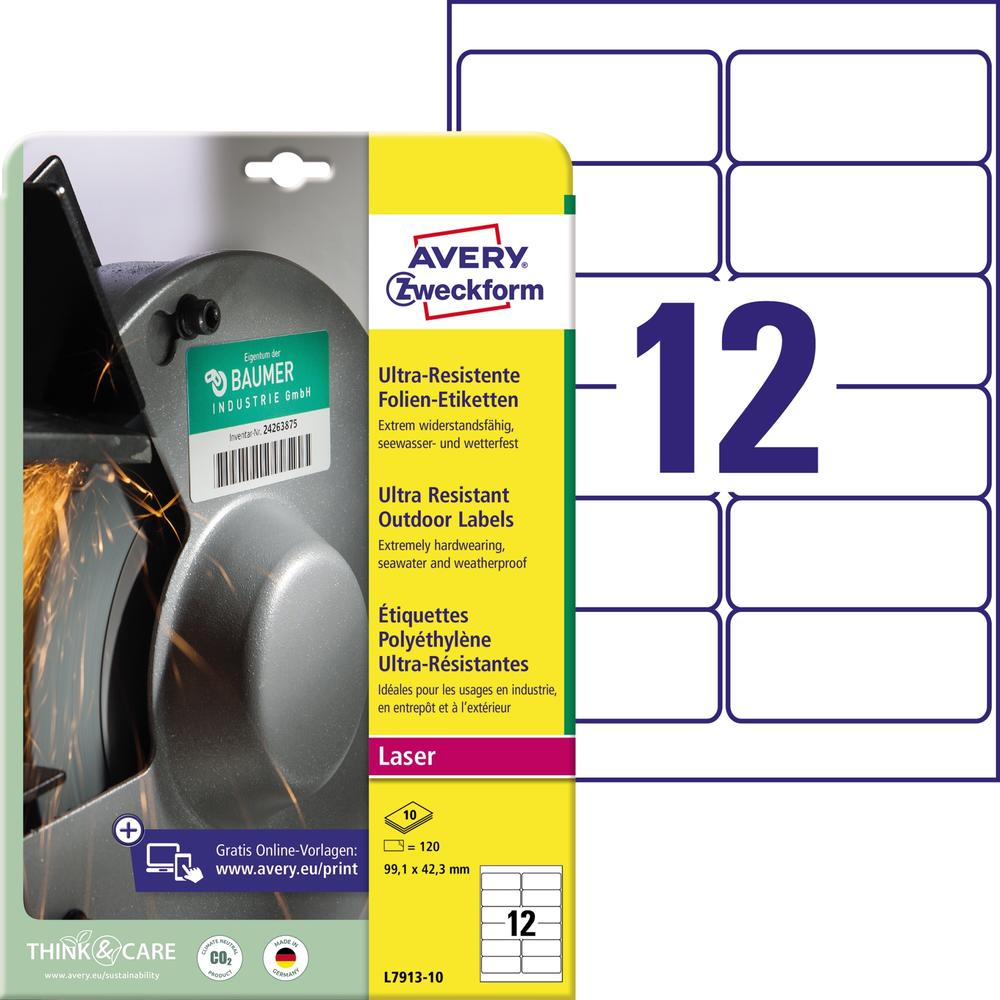 Avery Zweckform Folienetikett L7913-10 99,1x42,3mm