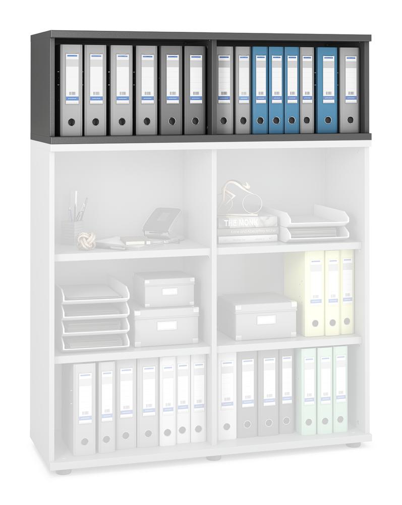 Aufsatzregal PROFI MODUL | Anthrazit | 1200 | 390 mm (1 OH)
