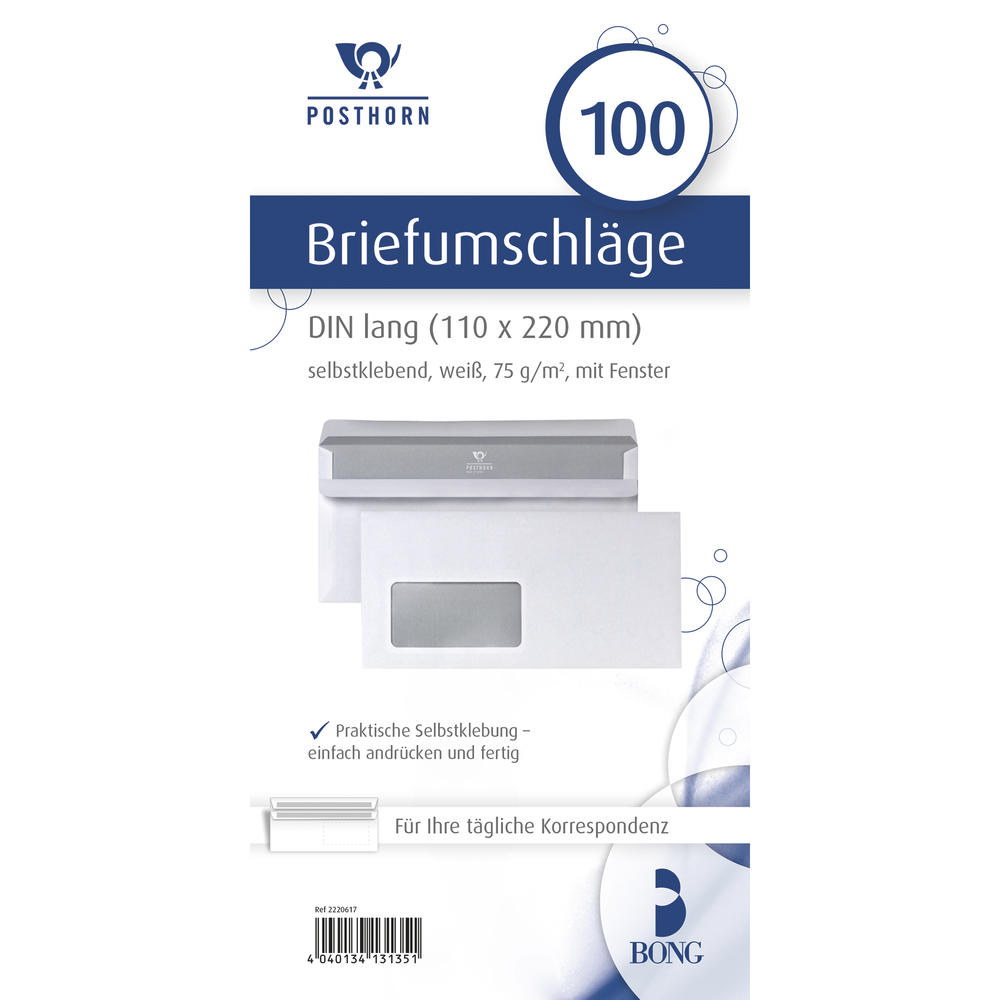POSTHORN Briefumschlag 02220617 DIN lang mF sk 75g