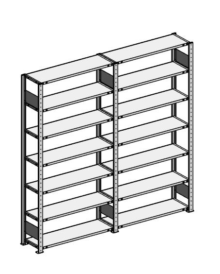 Steckregal ST 3000 Komplettangebot | Zweierregal, Breite 2066 mm | 150 | 300